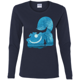 T-Shirts Navy / S Cheshire Portrait Women's Long Sleeve T-Shirt