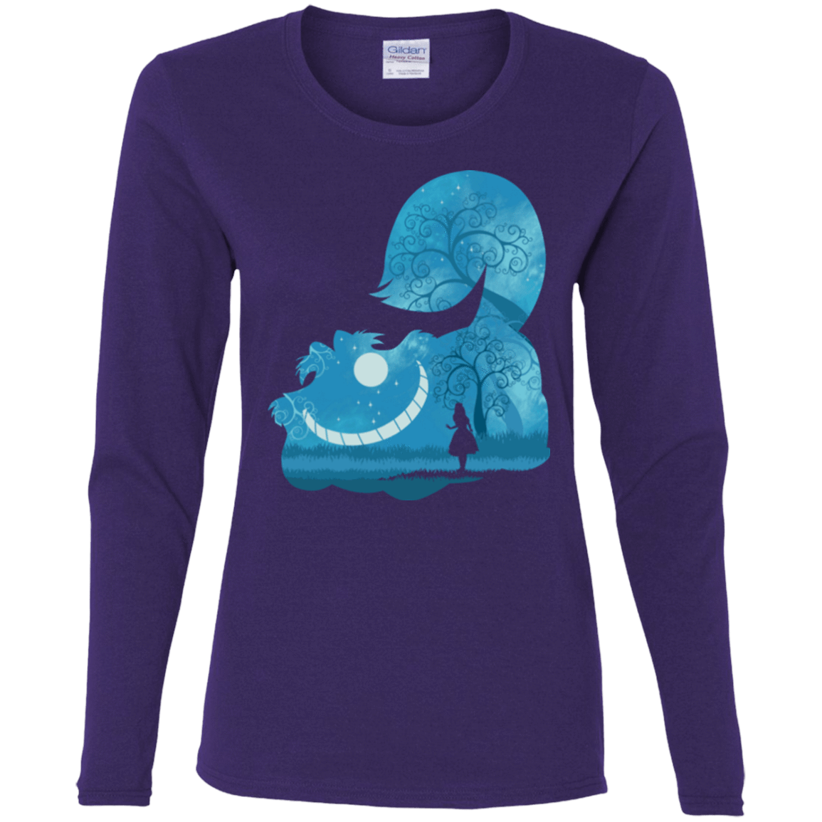 T-Shirts Purple / S Cheshire Portrait Women's Long Sleeve T-Shirt