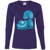 T-Shirts Purple / S Cheshire Portrait Women's Long Sleeve T-Shirt