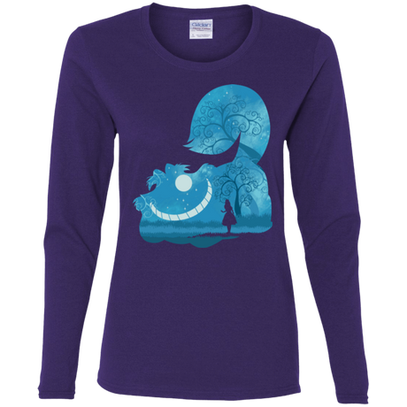 T-Shirts Purple / S Cheshire Portrait Women's Long Sleeve T-Shirt