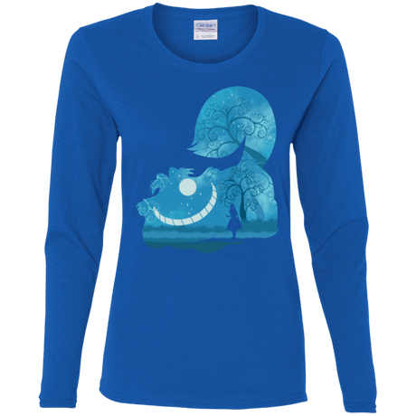 T-Shirts Royal / S Cheshire Portrait Women's Long Sleeve T-Shirt