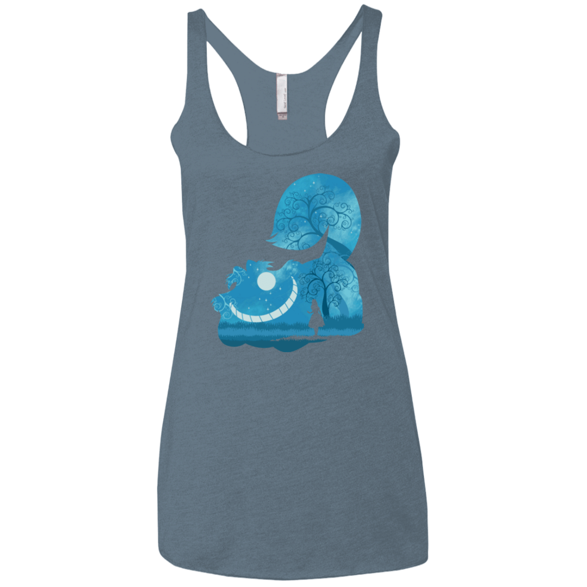 T-Shirts Indigo / X-Small Cheshire Portrait Women's Triblend Racerback Tank