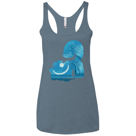 T-Shirts Indigo / X-Small Cheshire Portrait Women's Triblend Racerback Tank