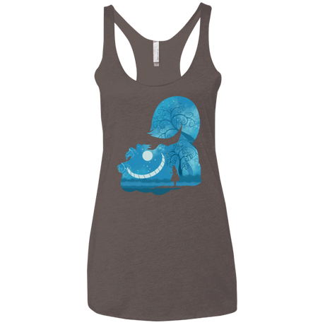 T-Shirts Macchiato / X-Small Cheshire Portrait Women's Triblend Racerback Tank