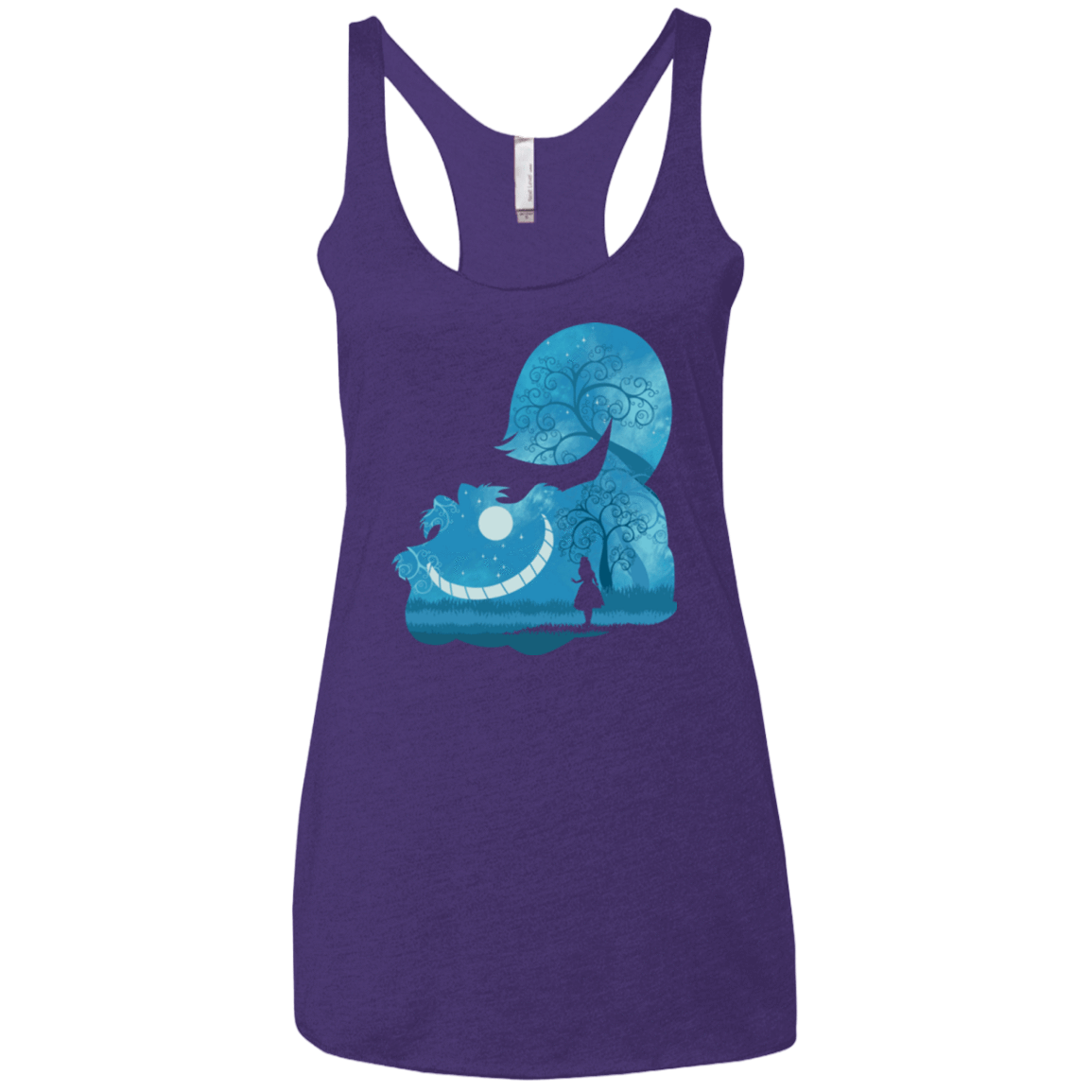 T-Shirts Purple Rush / X-Small Cheshire Portrait Women's Triblend Racerback Tank
