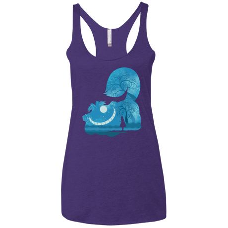 T-Shirts Purple Rush / X-Small Cheshire Portrait Women's Triblend Racerback Tank