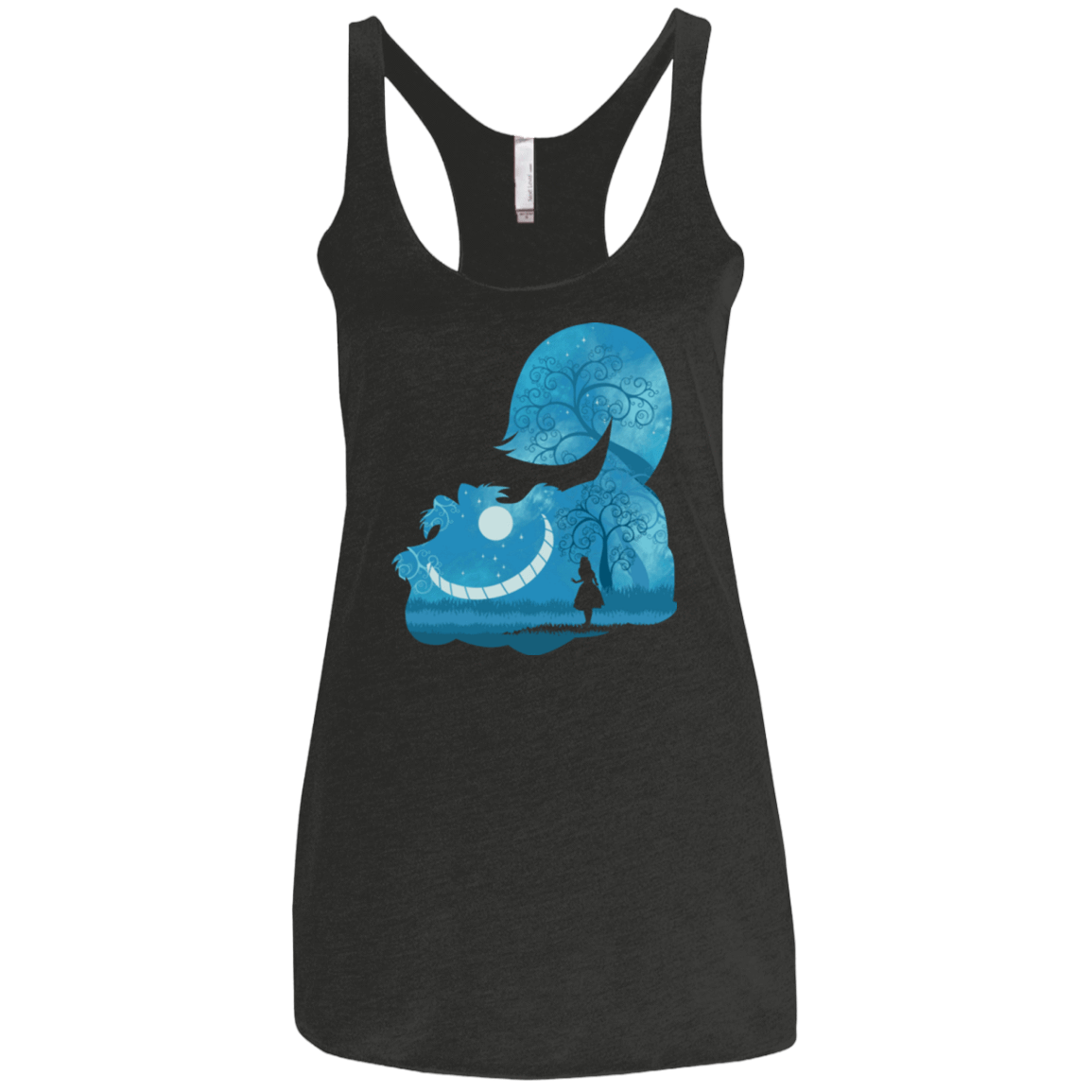 T-Shirts Vintage Black / X-Small Cheshire Portrait Women's Triblend Racerback Tank