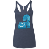 T-Shirts Vintage Navy / X-Small Cheshire Portrait Women's Triblend Racerback Tank
