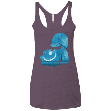 T-Shirts Vintage Purple / X-Small Cheshire Portrait Women's Triblend Racerback Tank