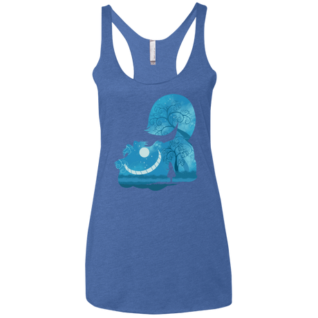 T-Shirts Vintage Royal / X-Small Cheshire Portrait Women's Triblend Racerback Tank