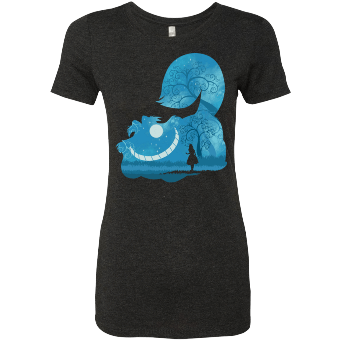 T-Shirts Vintage Black / S Cheshire Portrait Women's Triblend T-Shirt