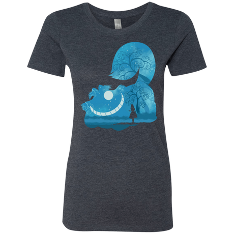 T-Shirts Vintage Navy / S Cheshire Portrait Women's Triblend T-Shirt