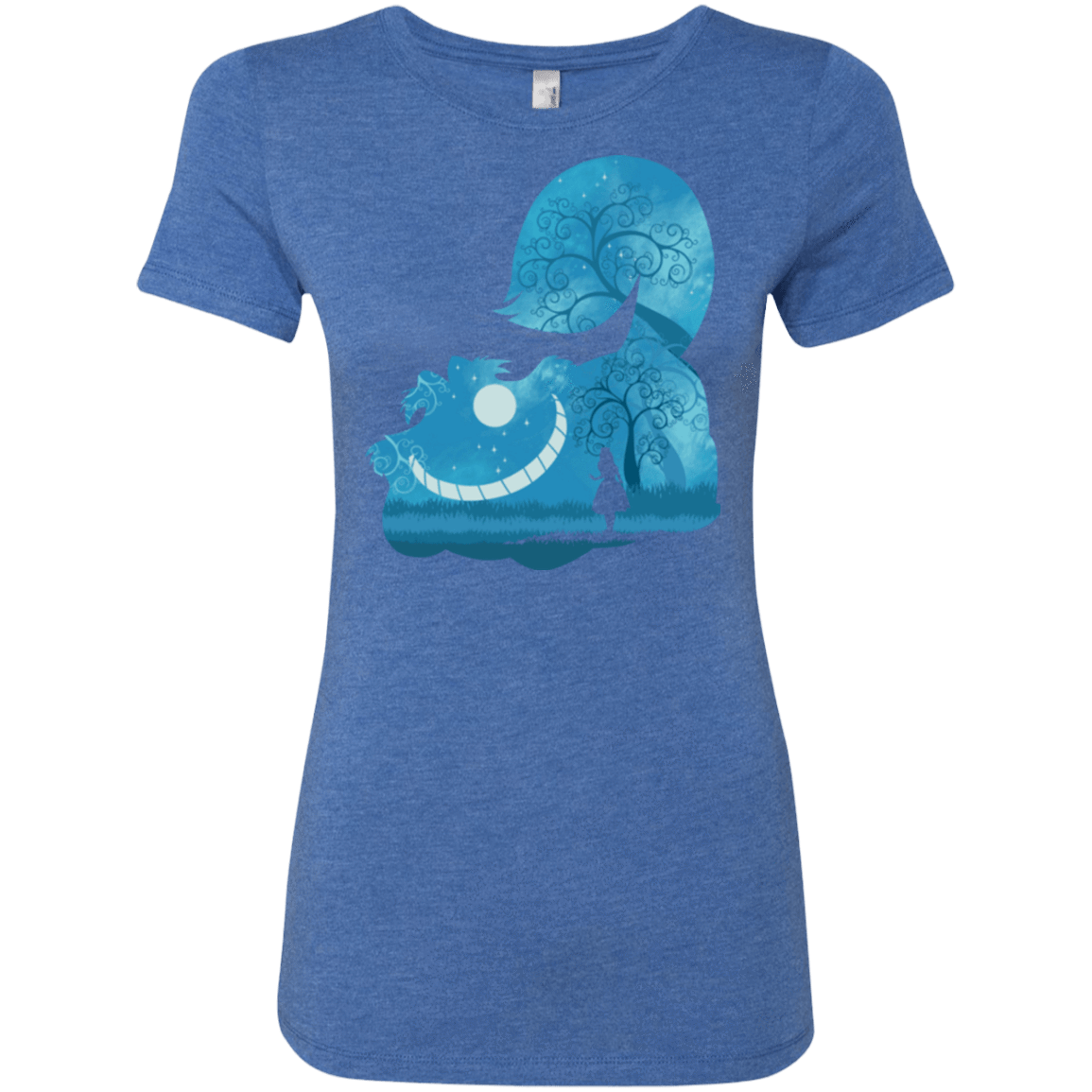 T-Shirts Vintage Royal / S Cheshire Portrait Women's Triblend T-Shirt