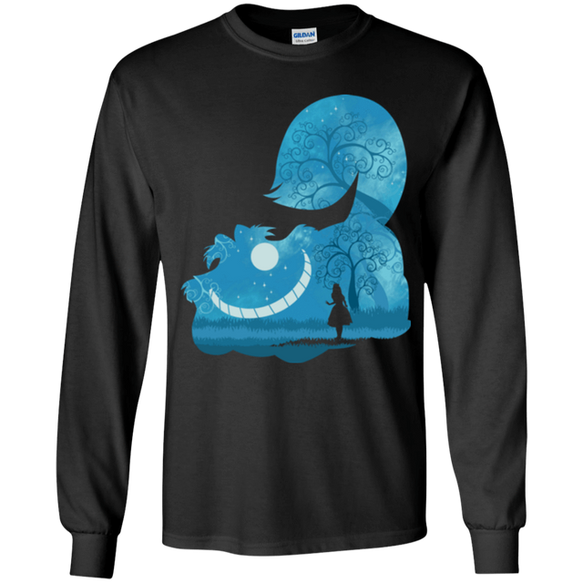 T-Shirts Black / YS Cheshire Portrait Youth Long Sleeve T-Shirt
