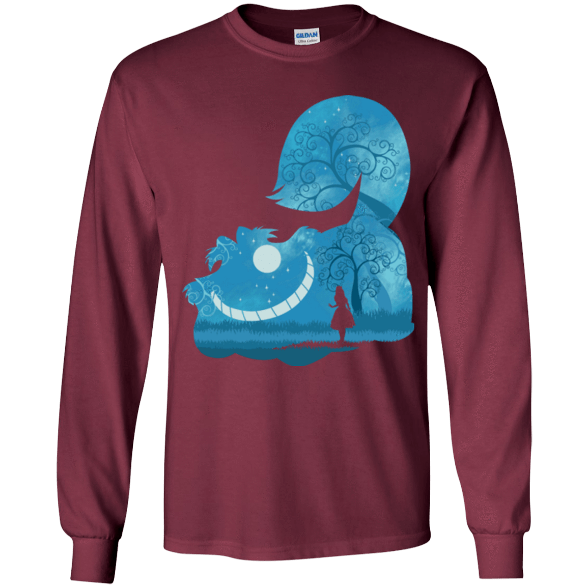 T-Shirts Maroon / YS Cheshire Portrait Youth Long Sleeve T-Shirt