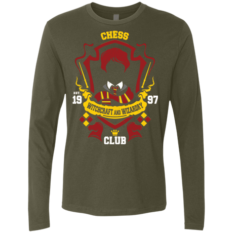 T-Shirts Military Green / Small Chess Club Men's Premium Long Sleeve