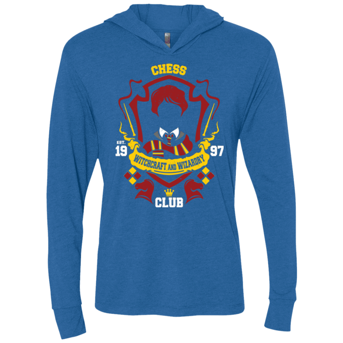 T-Shirts Vintage Royal / X-Small Chess Club Triblend Long Sleeve Hoodie Tee