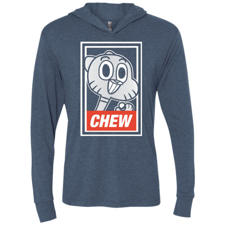T-Shirts Indigo / X-Small CHEW Triblend Long Sleeve Hoodie Tee