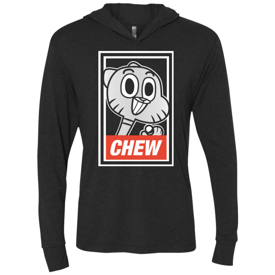 T-Shirts Vintage Black / X-Small CHEW Triblend Long Sleeve Hoodie Tee