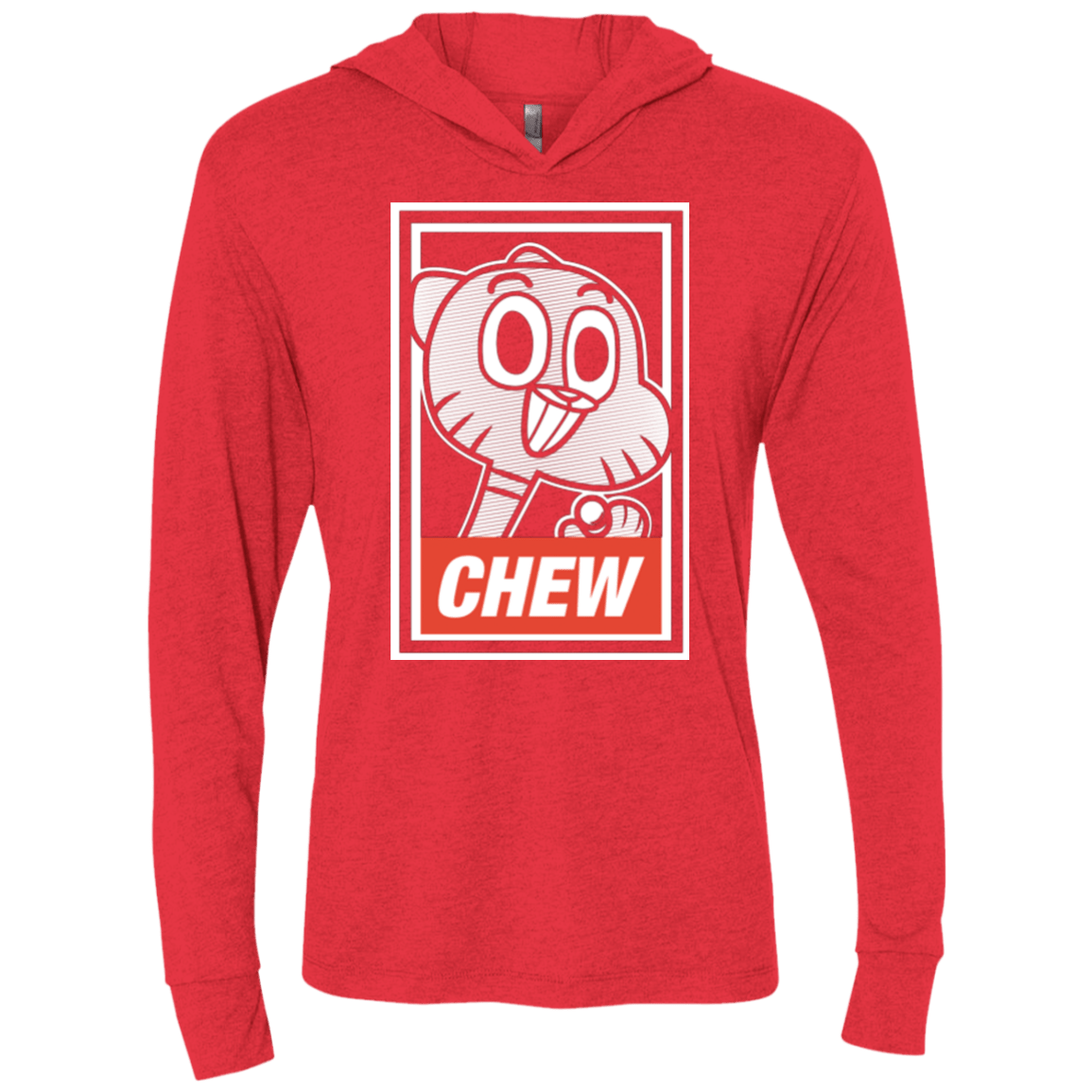 T-Shirts Vintage Red / X-Small CHEW Triblend Long Sleeve Hoodie Tee