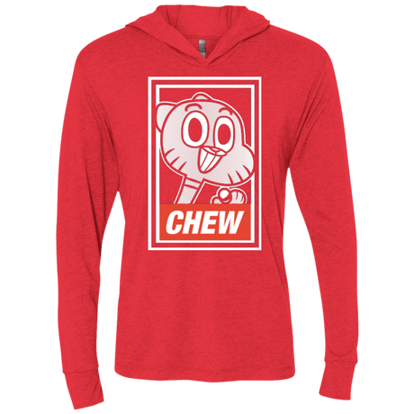 T-Shirts Vintage Red / X-Small CHEW Triblend Long Sleeve Hoodie Tee