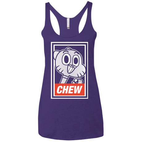 T-Shirts Purple / X-Small CHEW Women's Triblend Racerback Tank