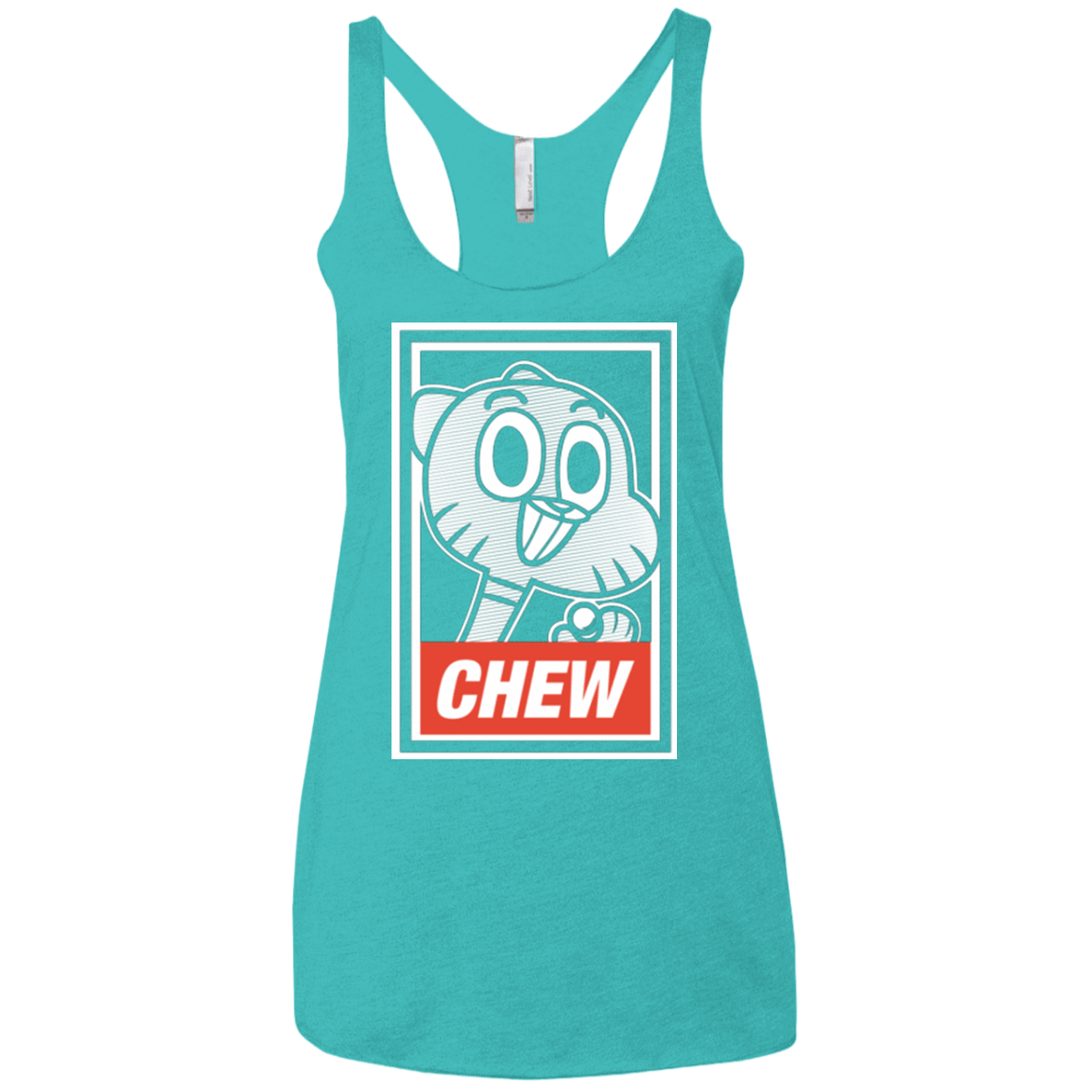T-Shirts Tahiti Blue / X-Small CHEW Women's Triblend Racerback Tank