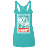 T-Shirts Tahiti Blue / X-Small CHEW Women's Triblend Racerback Tank