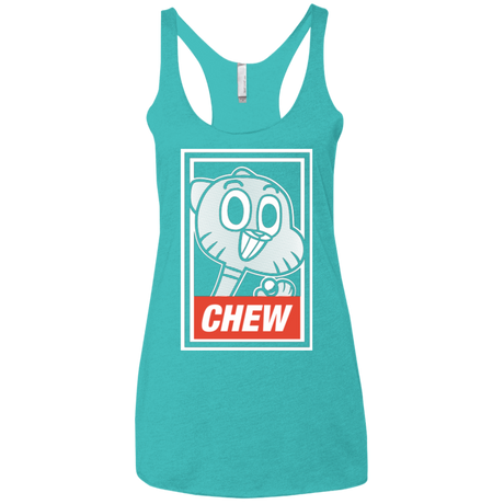 T-Shirts Tahiti Blue / X-Small CHEW Women's Triblend Racerback Tank