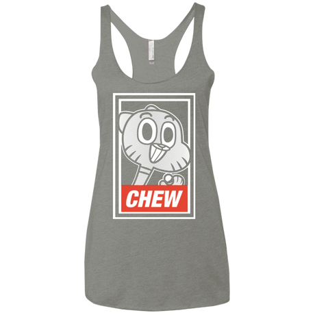 T-Shirts Venetian Grey / X-Small CHEW Women's Triblend Racerback Tank