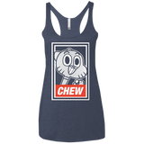 T-Shirts Vintage Navy / X-Small CHEW Women's Triblend Racerback Tank