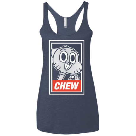 T-Shirts Vintage Navy / X-Small CHEW Women's Triblend Racerback Tank