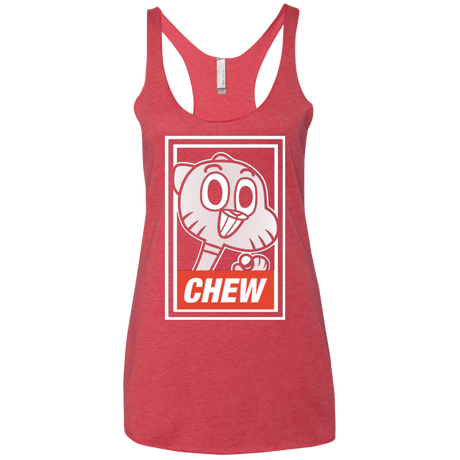 T-Shirts Vintage Red / X-Small CHEW Women's Triblend Racerback Tank