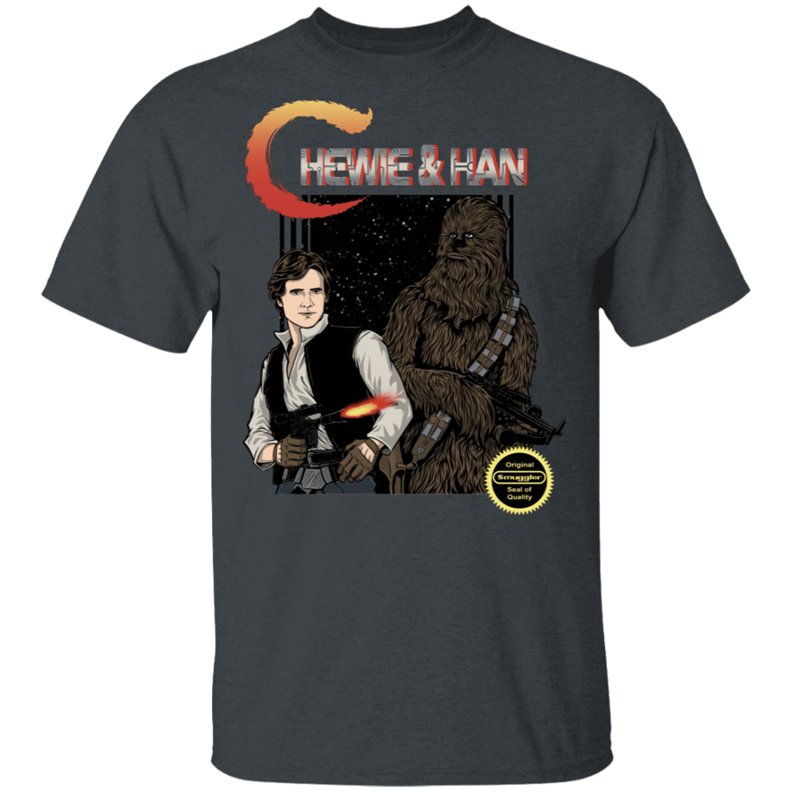 T-Shirts Dark Heather / S Chewie & Han T-Shirt