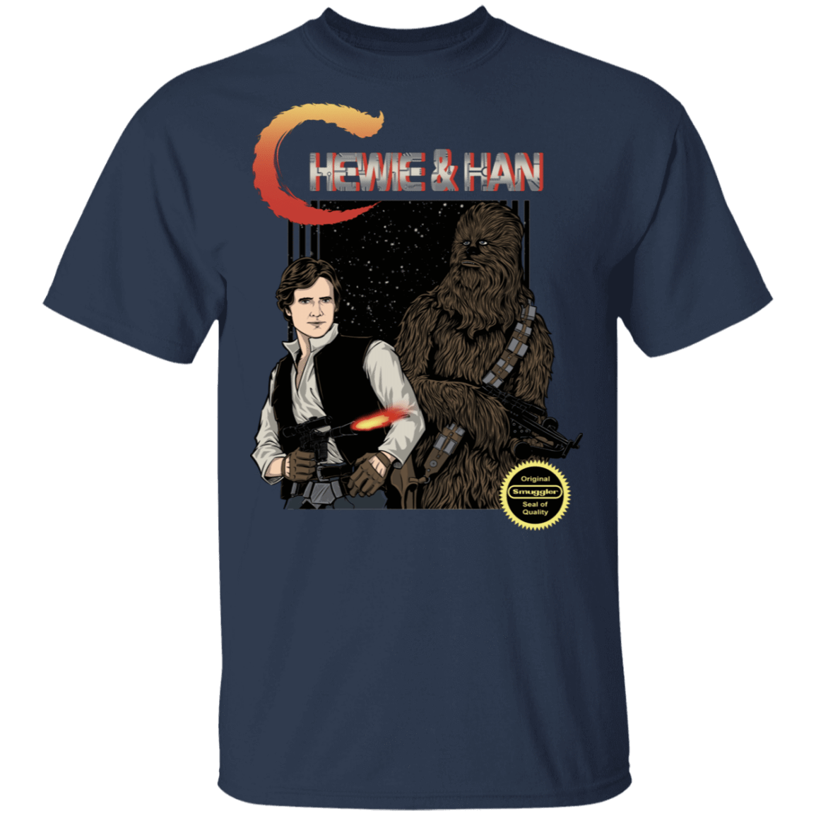 T-Shirts Navy / S Chewie & Han T-Shirt