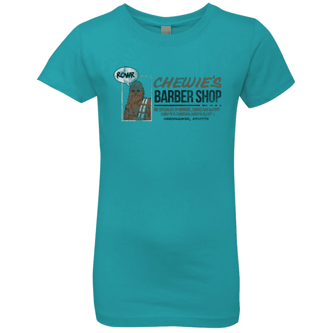 T-Shirts Tahiti Blue / YXS Chewie's Barber Shop Girls Premium T-Shirt