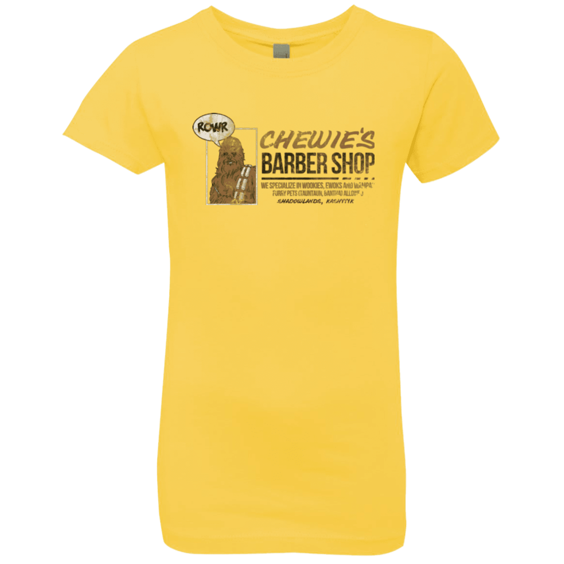 T-Shirts Vibrant Yellow / YXS Chewie's Barber Shop Girls Premium T-Shirt