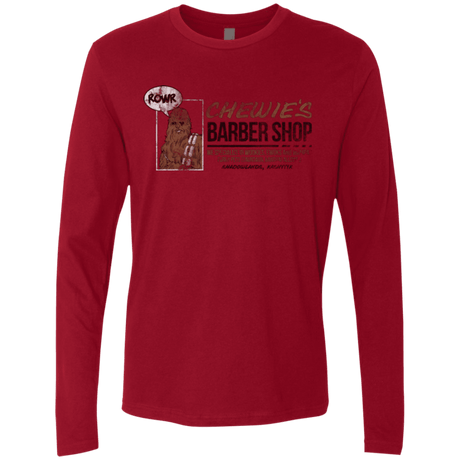 T-Shirts Cardinal / Small Chewie's Barber Shop Men's Premium Long Sleeve