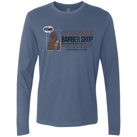 T-Shirts Indigo / Small Chewie's Barber Shop Men's Premium Long Sleeve