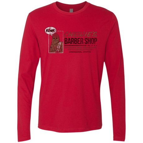 T-Shirts Red / Small Chewie's Barber Shop Men's Premium Long Sleeve