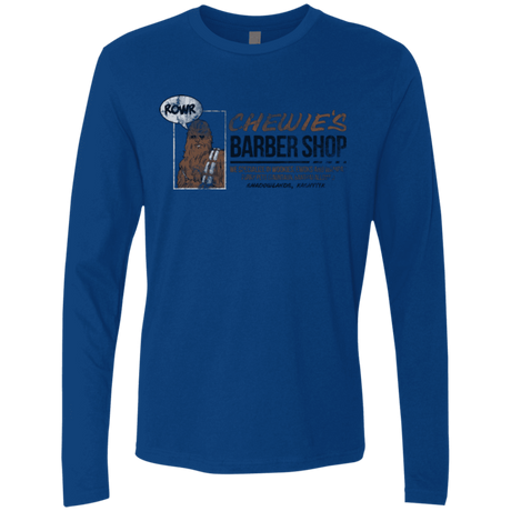 T-Shirts Royal / Small Chewie's Barber Shop Men's Premium Long Sleeve