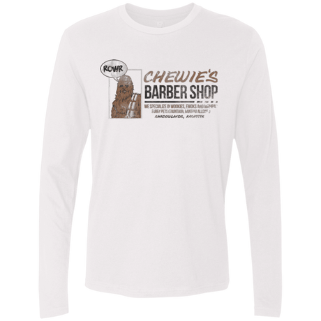 T-Shirts White / Small Chewie's Barber Shop Men's Premium Long Sleeve