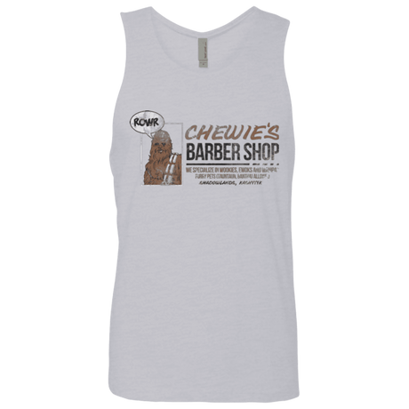 T-Shirts Heather Grey / Small Chewie's Barber Shop Men's Premium Tank Top