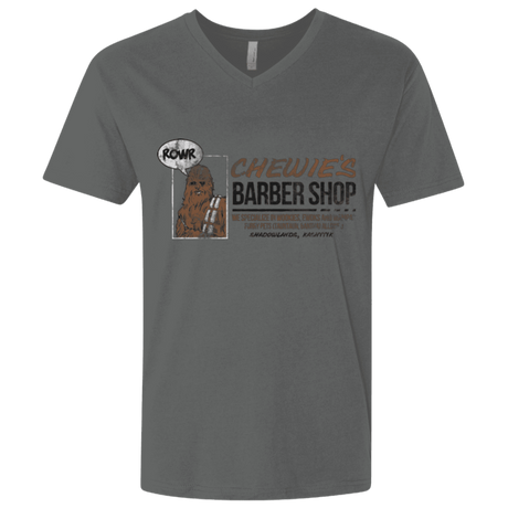 T-Shirts Heavy Metal / X-Small Chewie's Barber Shop Men's Premium V-Neck
