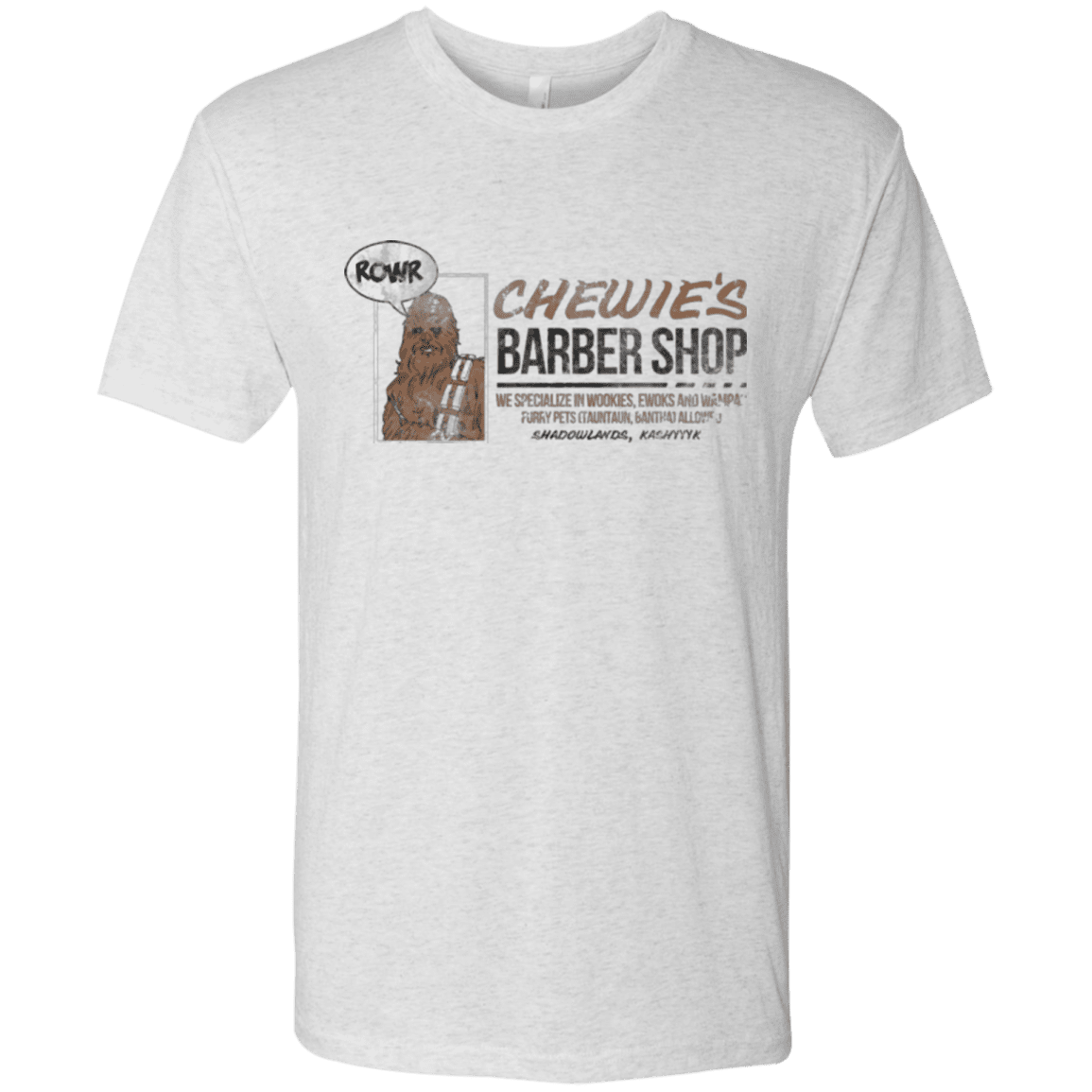 T-Shirts Heather White / Small Chewie's Barber Shop Men's Triblend T-Shirt