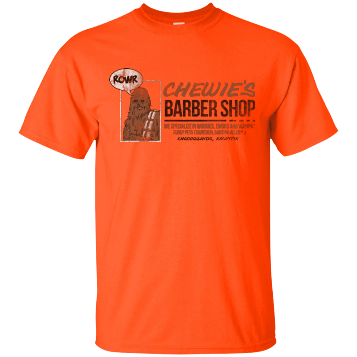 T-Shirts Orange / Small Chewie's Barber Shop T-Shirt