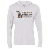 T-Shirts Heather White / X-Small Chewie's Barber Shop Triblend Long Sleeve Hoodie Tee
