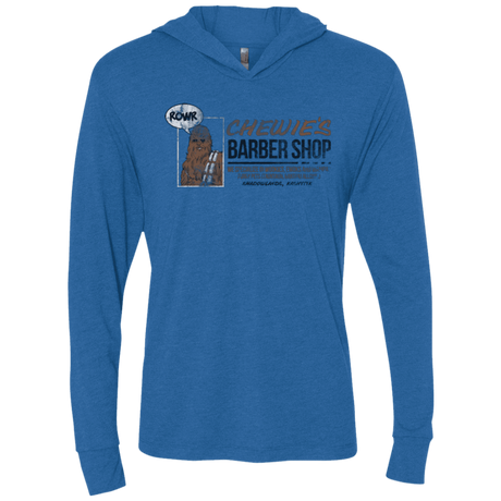 T-Shirts Vintage Royal / X-Small Chewie's Barber Shop Triblend Long Sleeve Hoodie Tee
