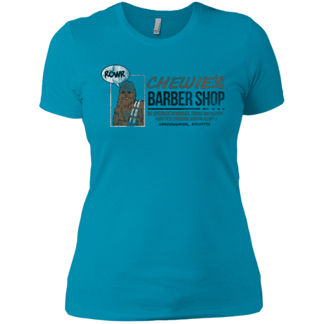 T-Shirts Turquoise / X-Small Chewie's Barber Shop Women's Premium T-Shirt