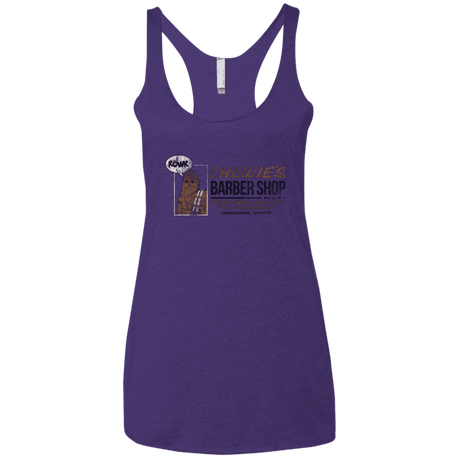 T-Shirts Purple / X-Small Chewie's Barber Shop Women's Triblend Racerback Tank